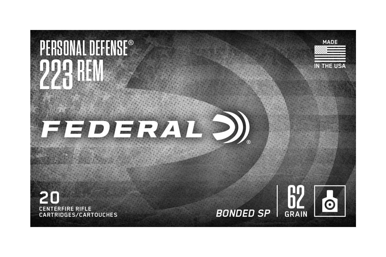 FEDERAL AMMUNITION 223 Remington 62gr BSP Personal Defense 20/Box